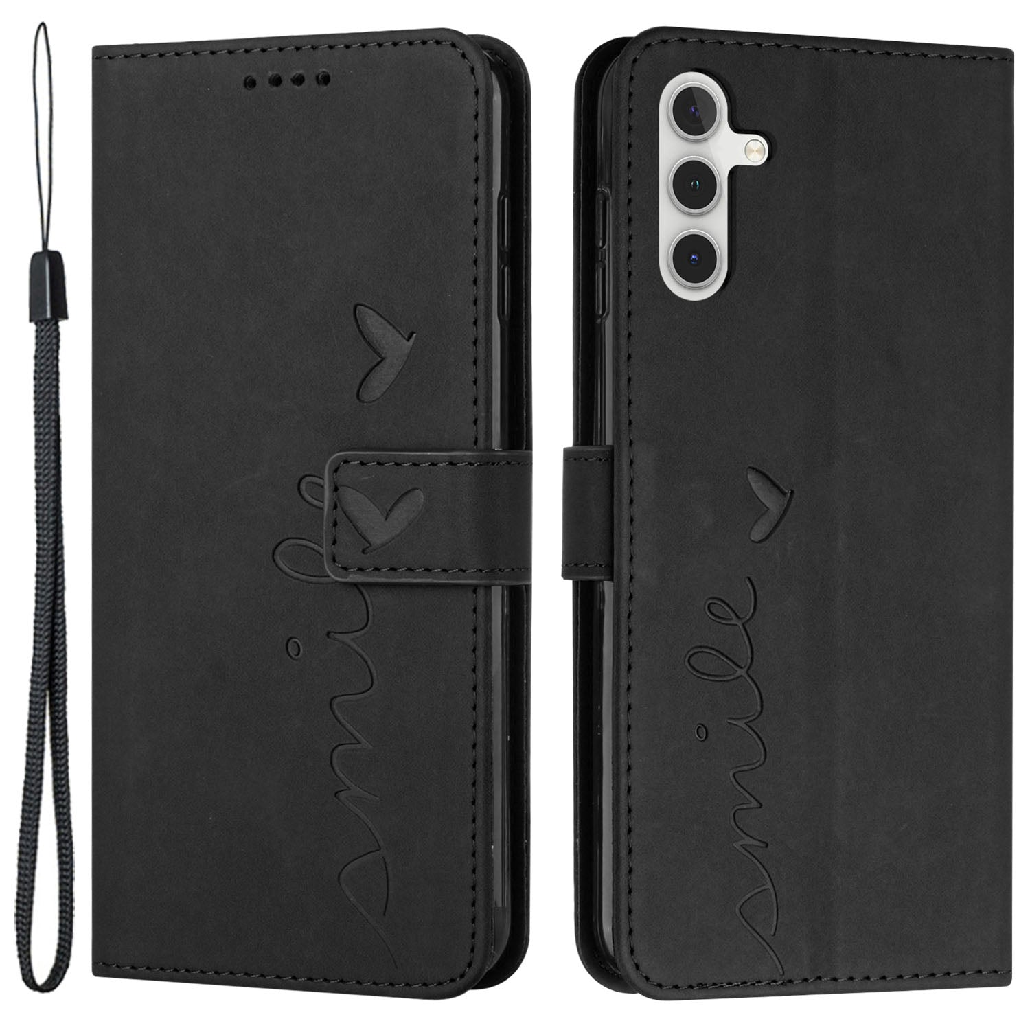 Flip Shell for Samsung Galaxy A24 4G Imprinted Heart Shape Wallet PU Leather Phone Stand Case Flip Shell for Samsung Galaxy A24 4G Imprinted Heart Shape Wallet PU Leather Phone Stand Case